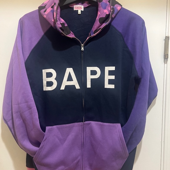 A BATHING APE Full Zip Hoodie New Missing Hang Tag & Bag Size: 3XL